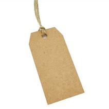 크라프트 무지 택 끈 세트 핸드메이드 포장 데코 라벨 텍 100p 메모 노트 라벨링