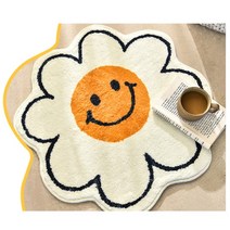 케일 스마일러그 발매트 플라워 미니원형 카페트