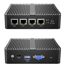 팬리스 미니 PC 인텔 셀러론 ESXI AES-NI J4125 쿼드 코어 4xIntel i225 2.5G LAN 소프트 라우터 HDMI VGA, 02 Windows 10 Pro_04 EU, 02 8G DDR4 128G SSD