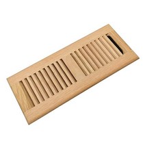 화이트 오크 목재 바닥 레지스터 댐퍼가 있는 드롭 인 벤트 커버 10.2 x 30.5cm(4 12인치) (덕트 오프닝) 두께 1.9cm(3/4인치) 미완성Razo, 4x12 Inch_White Oak With Dampe