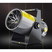농업용전기온풍기 히터 대형 공장용 온풍기 공업용 팬, 3kw220v 리모콘 모델 그린