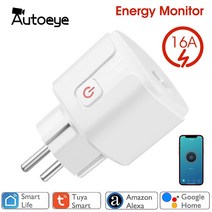 스마트플러그 원격스위치 전기세이버 wifi 16a eu 소켓 tuya smart app, EU 플러그 16a