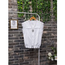 퐁당 / 하늘하늘 프릴라인 민소매 블라우스