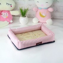 터치온리 침대쿨매트 대나무돗자리 쿨매트 여름침대매트 냉매트 자동차방석 쿨방석 쿨링 거실침대 고급대자리 에어메쉬 방석 대자리 여름매트 쿨링매트 싱글 거실 대자 대나무돗자리 쿨매트, XL-(70*60CM), 핑크 스트라이프-아이스 실크