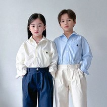 우드단추셔츠 봄 아기셔츠 유아남방 북유럽아동복