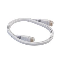 스마트 TV/PS4용 플랫 이더넷 CAT6 네트워크 케이블 패치, 1m, 화이트, 설명