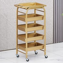 5단 미용실 츄레이 미용 트레이 가위 정리대 기자재 카트 웨건, W