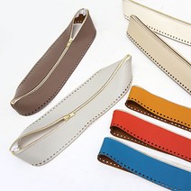 니뜨 인조가죽 지퍼 탑 /뜨개실무료도안증정 가방부자재 뜨개부자재 지퍼탑 클러치지퍼 클러치장식 지퍼장식 가죽지퍼 클러치재료, 블랙