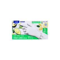 크린랩 크린 라텍스장갑 100매 소 중 대, 1개, 소(S)