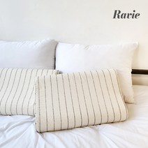 하비 천연라텍스 굴곡형 중형 경추베개(스트라이프), 로지그레이