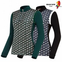 [마코 SALE] (여성)벨벳 패턴 반집업 티셔츠_MJW4TH04