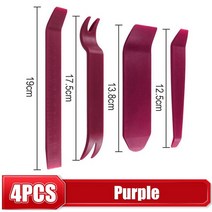 자동 도어 클립 패널 트림 제거 도구 키트 내비게이션 블레이드 분해 플라스틱 자동차 내부 시소 변환 수리, 4PCS Purple, 4PCS Purple