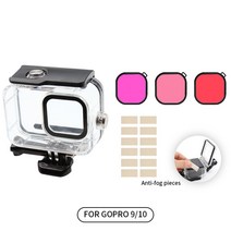 방수 60M 수중 다이빙 하우징 케이스 Go Pro GoPro Hero 10 9 8 7 6 5 블랙 프로텍터 커버 액션 카메라 액세서리, 02 FO GOPRO 9 10