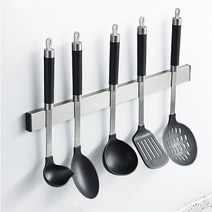 니녹 자석 주방 조리도구 걸이, 1개, 소형[30cm]-실버