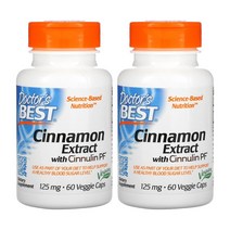 1+1 닥터스베스트 시나몬 계피 추출물 125mg Cinnulin 시눌린 PF 60베지캡슐