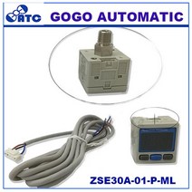 SMC 유형 2 색 디스플레이 고정밀 디지털 압력 스위치 ZSE30A-01-P-ML 센서 0-101Kpa, 한개옵션0