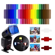 조명필터 조명용 컬러 종이 젤라틴 필터 20pcs 플래시 스피드 라이트 젤 캐논 카메라, 20개