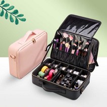 세모담 메이크업박스캐리어 대용량 화장품 보관함, 핑크 기본사이즈 숄더가방