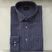 예작 예작 21F/W 블루 체크 일반핏 긴팔셔츠 YJ1FBR907BL