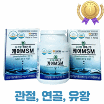 [유황닷컴] 케어MSM 120정 식이유황 엠에스엠 관절연골 영양제, 1개