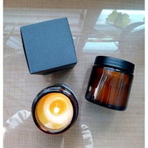 비염에 좋은 지리산밀랍초 새하 천연밀랍캔들, 글래스