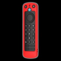 알렉사 음성 원격 프로 실리콘 충격 방지 보호기 방진 케이스 스마트 TV 액세서리 용 1PC 제어 커버, red