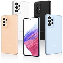 Samsung Galaxy A53 5G 스마트폰 듀얼 SIM Android 휴대전화 8GB RAM 256GB 저장용량 어썸 블랙 + 30개월 보증-32858, 복숭아, 128GB, 하나의