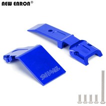 트랙사스서밋 ENRON 알루미늄 전면 및 후면 스키드 플레이트 5337 업그레이드 부품 1Set 1/10 RC TRAXXAS E REVO Summit Slayer 4X4 자동차 액, [03] FRONT BLUE