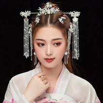 Tengduo 단아하고 우아한 사극품 비녀장식 악세사리 세트 고전사극 장식 소품세트, B타입