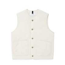 커버낫 숏 퀼팅 베스트 아이보리