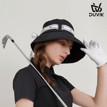 듀빅 여성 레터링 테이프 벙거지 모자 DC2WAP002BK, 블랙, FREE