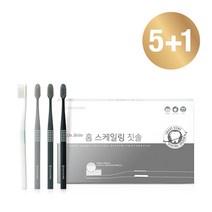 (기능성 칫솔) 하이리빙 홈 스케일링 칫솔(이중미세모) 4개입 - 특허받은 스케일링모로 치아 구석구석, 홈 스케일링 칫솔(4개입) 5+1세트