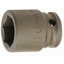 지니어스 육각 임팩트소켓 임팩소켓 복스알 1/2x40mm