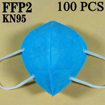 17 색상 FFP2 마스크 KN95 5 레이어 블랙 패브릭 마스카라 보호 입 얼굴 FFP3 필터 호흡기, 95duli light블루100