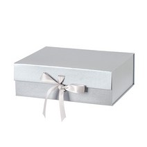 리빙앤도 고급 리본매듭 기프트박스 3호, 1개, 실버