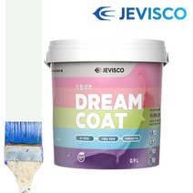 제비스코 드림코트 0.9L 벽지페인트 친환경 수성페인트, 에그쉘광화이트크림, 900ml, 1개
