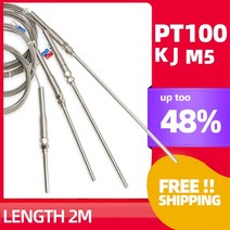 온도센서 400 800 도 RTD K J PT100 50mm 150mm 100mm 200mm 오븐 온도 센서 M5 프로브 열 열전대 산업용, 01 K_01 100mm