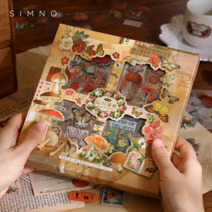 이와이 빈티지 다꾸 압화 스티커 박스 100장세트, 1개