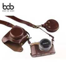 [바보사랑] bob OLYMPUS 올림푸스 E-PL9 카메라 가죽 케이스 가방 + 렌즈캡, 올림푸스E_PL9_블랙