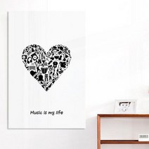 꾸밈 cp472-아크릴액자음악으로 액자, 3.음표(블랙)