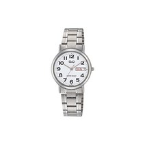 시티즌 Q&Q 손목시계 아날로그 날짜 요일 방수 메탈밴드 A203204 여성 화이트