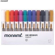 모나미 프로 페인트마카 12색세트 2.0mm, 1개, 12색 세트