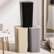 휴지통 냄새 방지 안나는 없는 쓰레기통 슬림 8L 12L 밀폐형 뚜껑있는 식당 거실, 8리터블랙