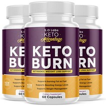 다이어트보조제 3팩 Keto Advantage Burn 체중 관리 알약 1500 당뇨병 환자용 BHB Ketogenic Advanced Ketosis Formula 180 캡슐, [02] 60개(3개들이 팩)