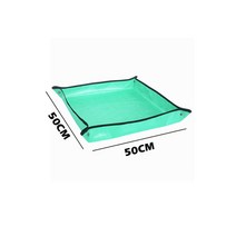 planting mat pe gardening potting mats reusable 정원 이식 패드 방수 식물 repotting mat flower plant tray pad, 협력사, 녹색-50cmx50cm