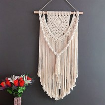 태피스트리 아시아 Z 위빙 라탄 숲 핸드메이드 드림캐처 펀텐트 장식 웨딩 민박 오프라인숍 개업 걸이용품 2562628596, LZ990 5베이지컬러 40*90 나