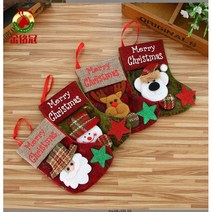 PKFARM 1+1 고급 Merry Christmas 따뜻한 겨울감성 인테리어 양말주머니 장식 데코 소품, 1Pcs+1Pcs, 루돌프