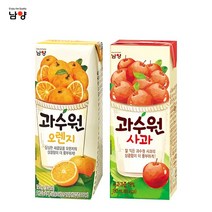 남양 과수원 190mlx72팩(3box) 4종 택1/사과/청포도/복숭아/오렌지/혼합가능/무료배송, 혼합, 오렌지48팩+사과24팩