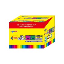종이나라 단면색종이 (6cm) 25색 1000매, 단품