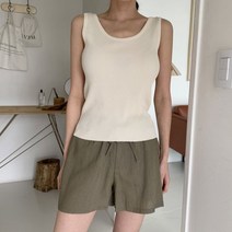 [천삼백케이] [오슈] 여름 데일리 이너 레이어드 뒷면 엑스자 골지 나시